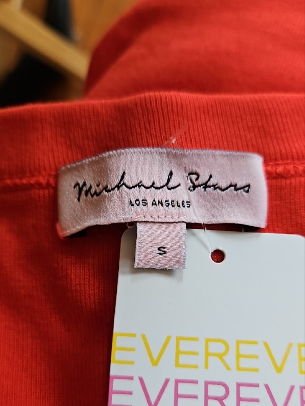 Michael Stars Orange-Red Ribbed Tank Size S - Picture 8 of 9